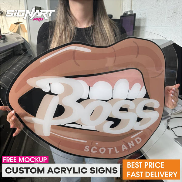 Acrylic Diecut Logo Sign