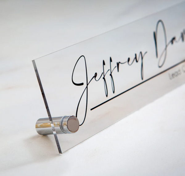 Clear Acrylic Desk Name Plates