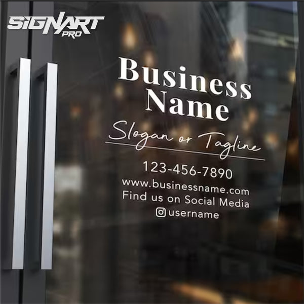 Custom Shop Window Decal with Business Name